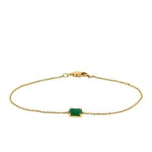 Bracelet with Emerald in 10kt Yellow Gold