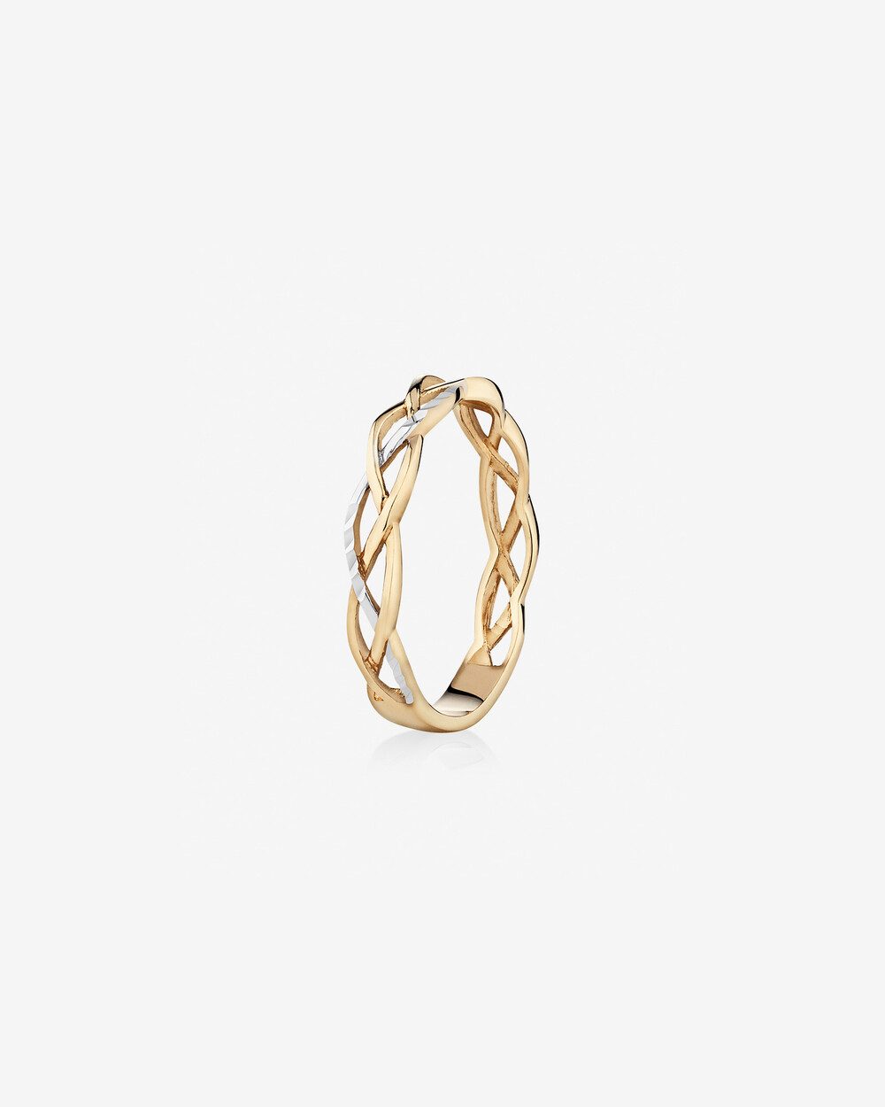 Crossover Ring in 10kt Yellow & White Gold - Image 2