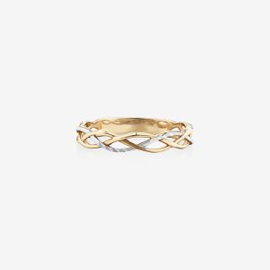 Crossover Ring in 10kt Yellow & White Gold